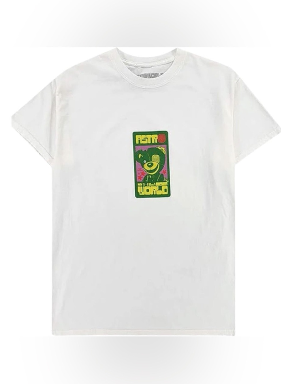Travis Scott 2021 Astro World Scare Bear Graphic Tee